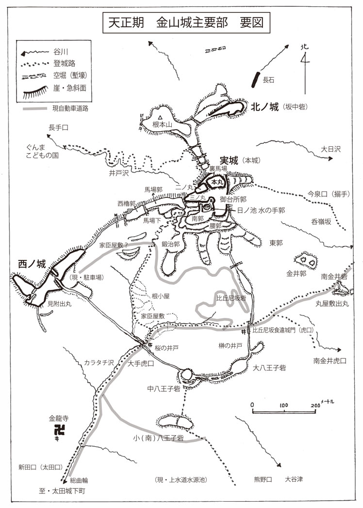 金山城全図